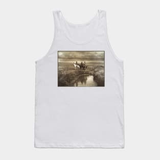 Three Native American Blackfoot Chiefs, Montana 1900 Edward S Curtis Tank Top